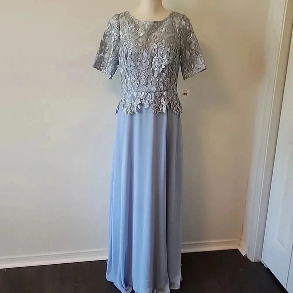 Alex Evenings Women's Long Embroidered A line dress size 6 New - Picture 11 of 14
